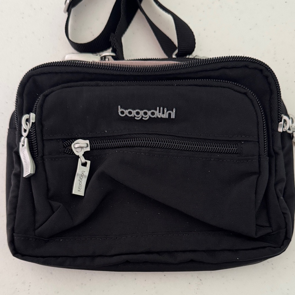 Baggallini Black Crossbody Bag with Silver Accents - Picture 2 of 2